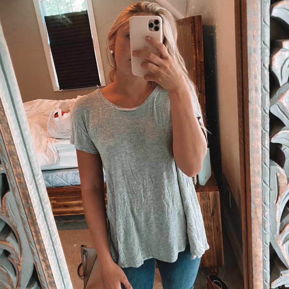 heather gray scoop neck tunic tee! offers welcomed